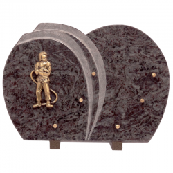 Plaque forme bronze pompier