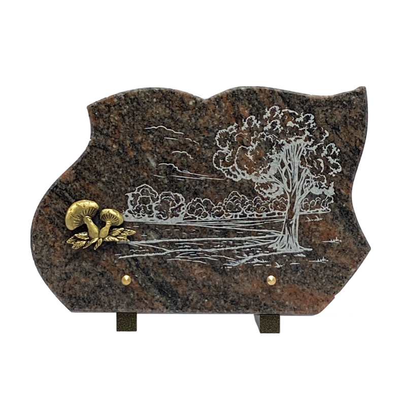 plaque champignon décor paysage