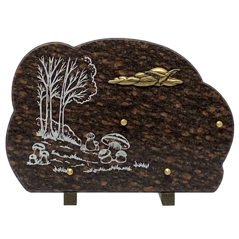 plaque litho champignon grossiste funeraire