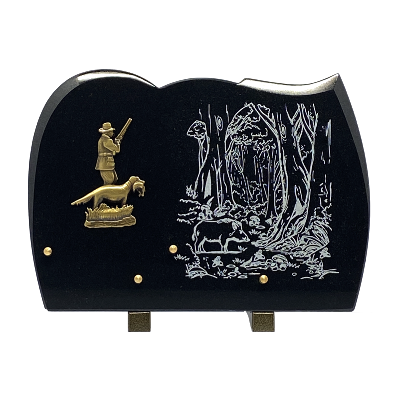 Plaque décor chasseur sanglier