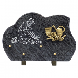 Plaque funéraire jardinier