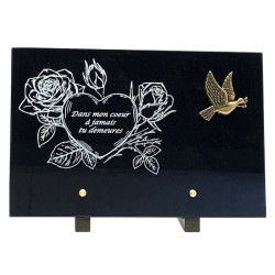 plaque granit funéraire