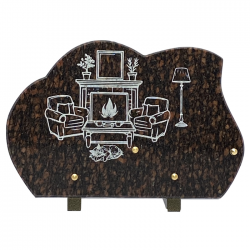 Plaque gravure chat absence