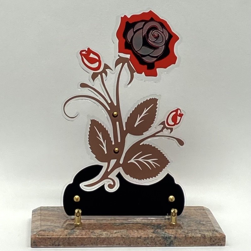 plaque fleur rose altuglass graniflor.com