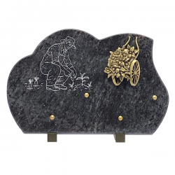 Plaque funéraire jardinier