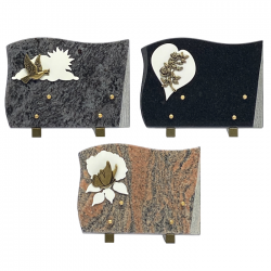 Lot de 3 plaques granit...